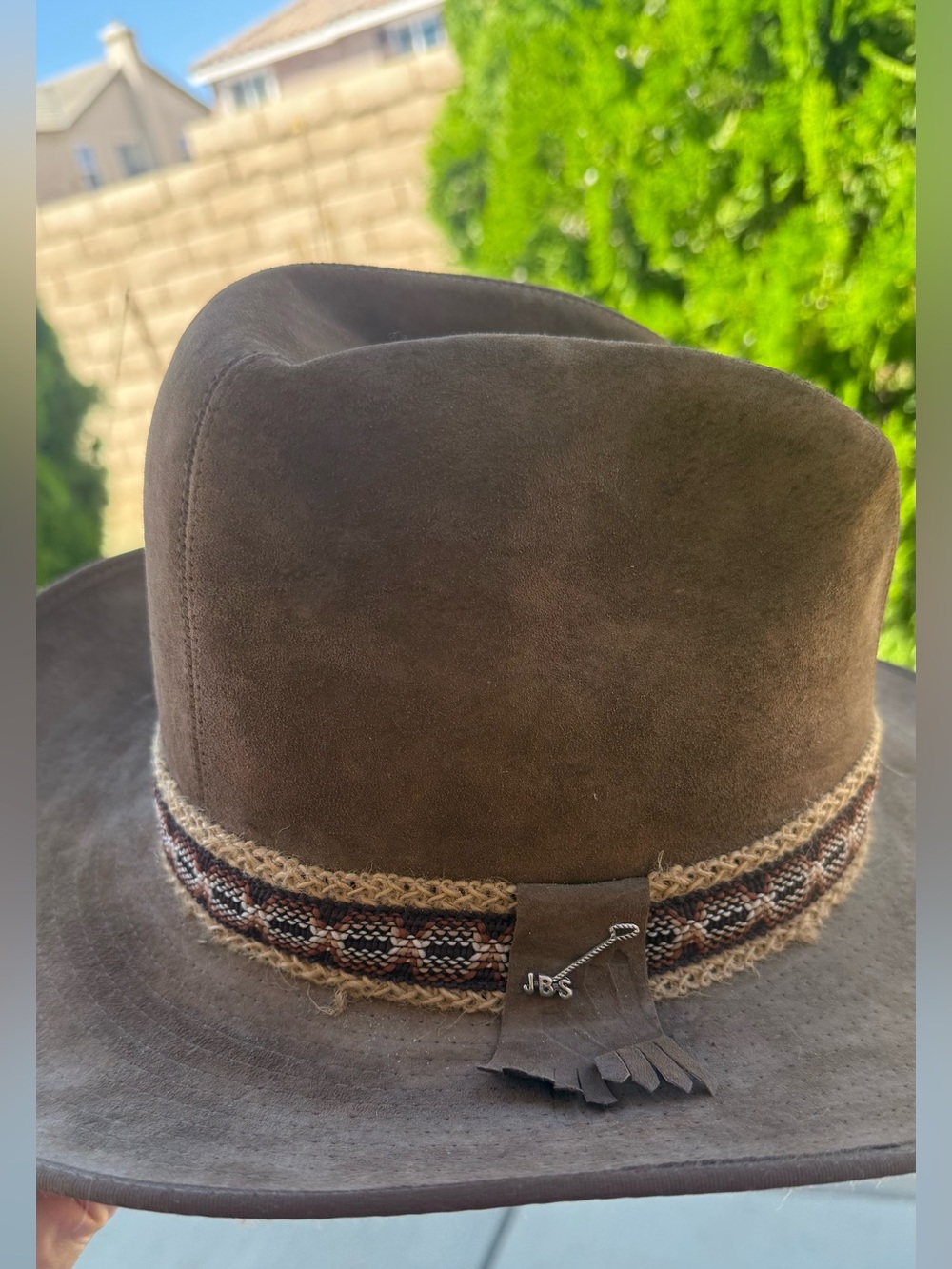 Stetson Brown Suede Ranch Hat with Braided Band